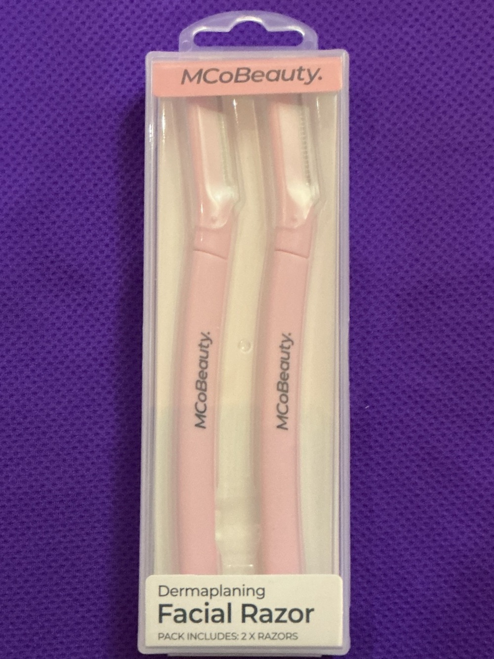 MCoBeauty Pink Dermaplaning Facial Razor Duo